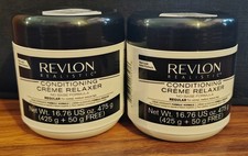 Lot Of 2 Revlon Realistic Conditioning Cr me Relaxer 16.76 FL Oz
