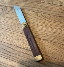 Swanson sliding T-bevel ruler, 7 inches, wood handle