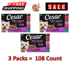 3 Packs Cesar Classics Adult Wet Dog Food - Loaf, 36 Count