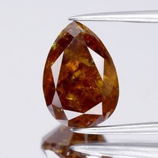 💎 Diamante rosso-arancio marrone intenso fantasia naturale non trattato 3,83...