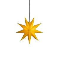 Led Weihnachtsstern 9-Zacken Gelb Ø 11,5 Cm Wetterfest Mit Timer 6H