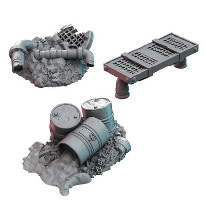C27 -  NYC Sewers Scatter Terrain (40mm Marvel Crisis Protocol/ Heroclix)
