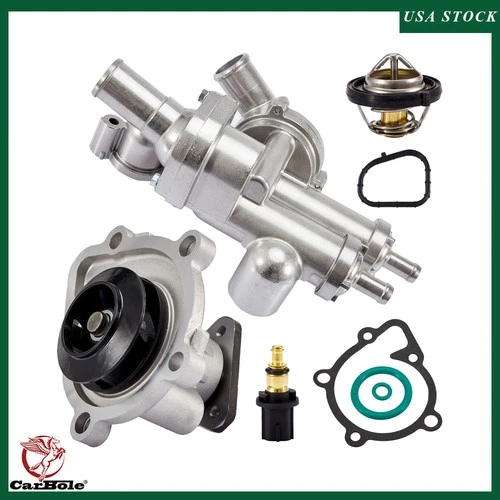 Water Pump & Thermostat Housing Assembly for 07-17 Jeep Compass Patriot 2.0 2.4L