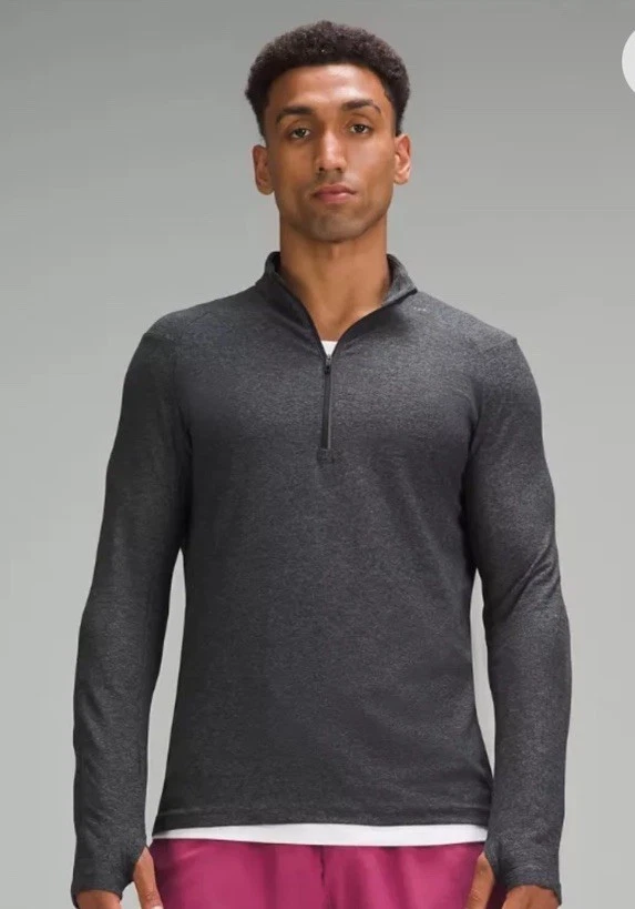 Lululemon Mens Gray Surge Warm Half Zip Pullover Size XL