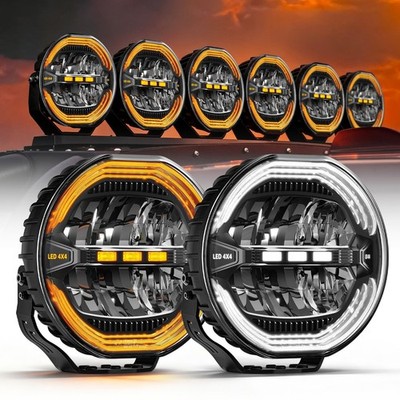 2X 9 zoll 1350W LED Driving Fernscheinwerfer Zusatzscheinwerfer Offroad LKW SUV