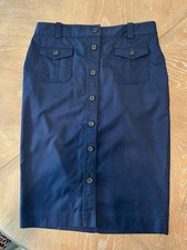 Lauren Ralph Lauren Premium Navy Blue Button Skirt Size 6