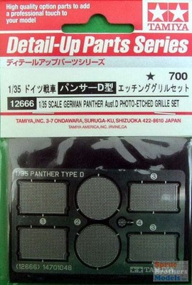 TAM12666 1:35 Tamiya Panther Ausf D Photo Etched Grille Set (TAM kit)
