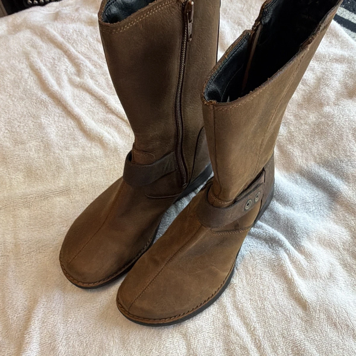 Merrell Brown Leather Mid-Calf Button-Accent Boots Merrell Men main image 3