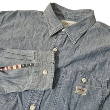 Ralph Lauren Denim Supply Blue Jeans Shirt Mens xl Button Up 