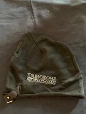 Dungeons & Dragons Hood Costume Cowl Costume Hat Embroidered Logo Strap Black