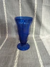 Vintage Anchor Hocking Cobalt Blue Fountainware Milk Shake Sundae Glass Tumbler