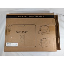 Chicken Coop Heater 200W Radiant Heat Panel with Remote 86F-194F Black