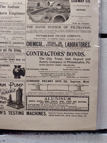 Antikes Werbetechnik Nachrichtenmagazin 14. Mai 1896 rahmenbar Steam Punk - Bild 10 von 14