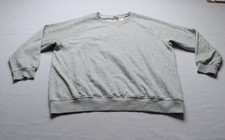 H M Women's Loose-Fit Cotton-Blend Sweatshirt CN6 Gray Melange Large NWT
