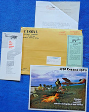 1970 Cessna 150 Aircraft Sales Package – Brochure, Letter, Booklet, $5.00 Token