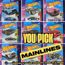 HOT WHEELS MAIN LINES | YOU PICK 25% OFF 2 | 2nd car ships $.25 | Add 2 to Cart
