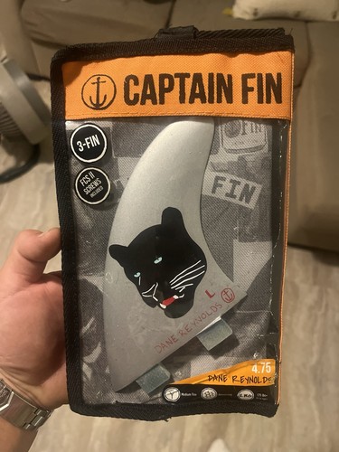 Captain Fin Co Dane Reynolds Thruster FCS Fins Large Surf Surfboard Fcs2 RARE C
