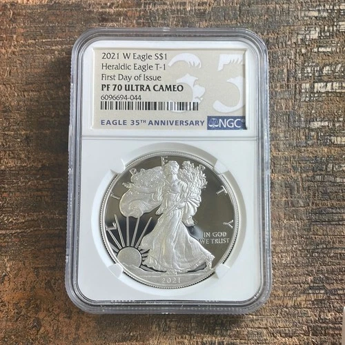 2021-W $1 American Silver Eagle Type 1 NGC PF 70 Ultra Cameo. FDOI