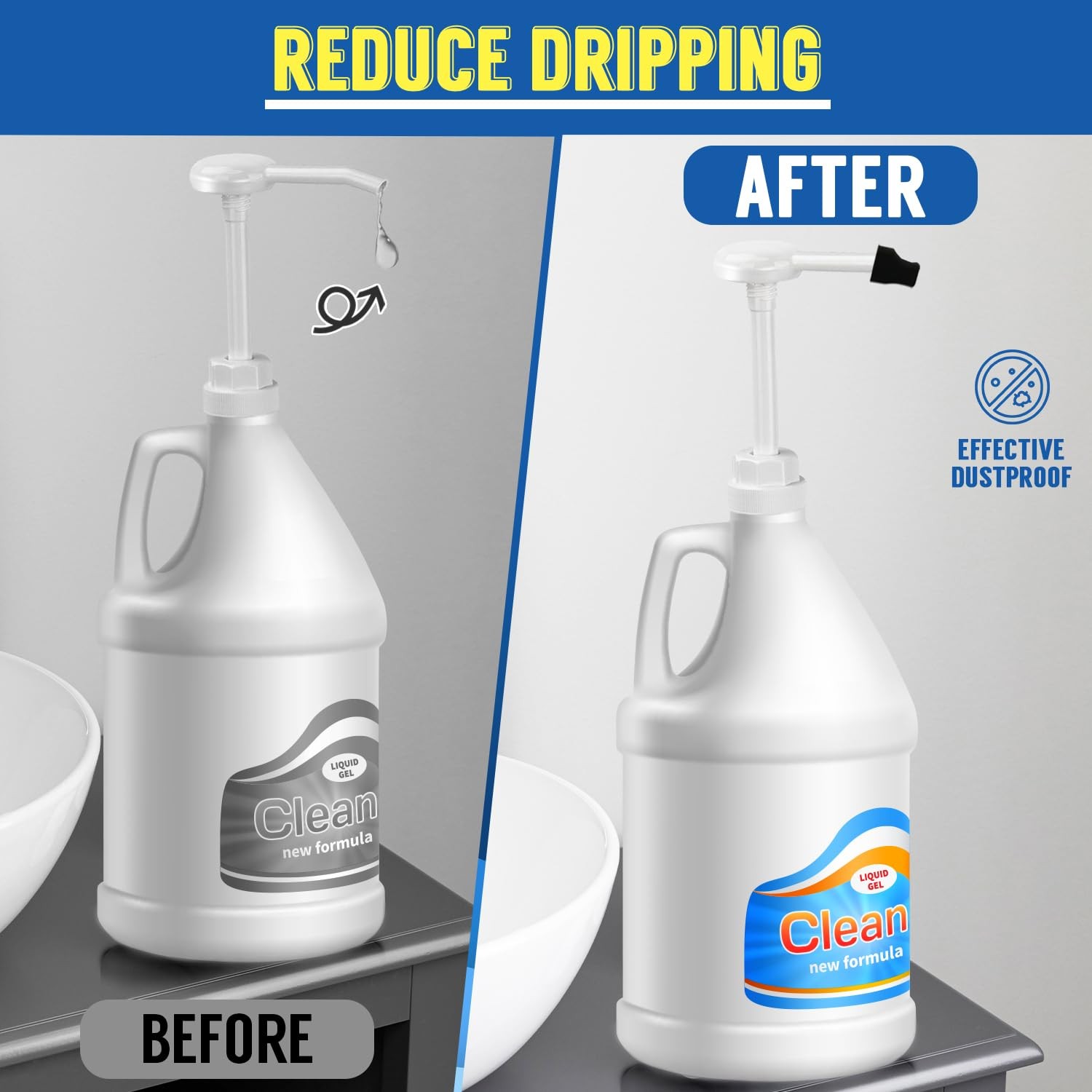 2 Pack 5 Gallon Pump Dispenser 38-400 1 oz Dispenser Pump for Large Gallon Bu...