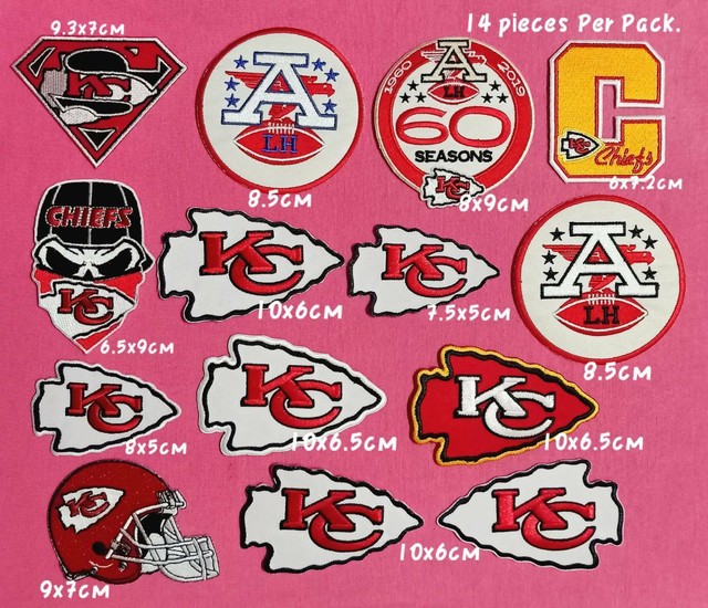 Kansas City Chiefs 14Pcs Per Pack NFL🏈 Sport Logo Patch,iron,sew on