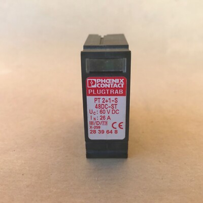 PHOENIX CONTACT PLUGTRAB PT 2+1-S-48DC-ST TYPE 3 SURGE PROTECTION PLUG 2839648