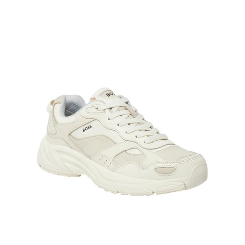 Hugo Boss Levitt Trainers Open White Mens Size UK 9 10 Leather 50513142 - Picture 2 of 6