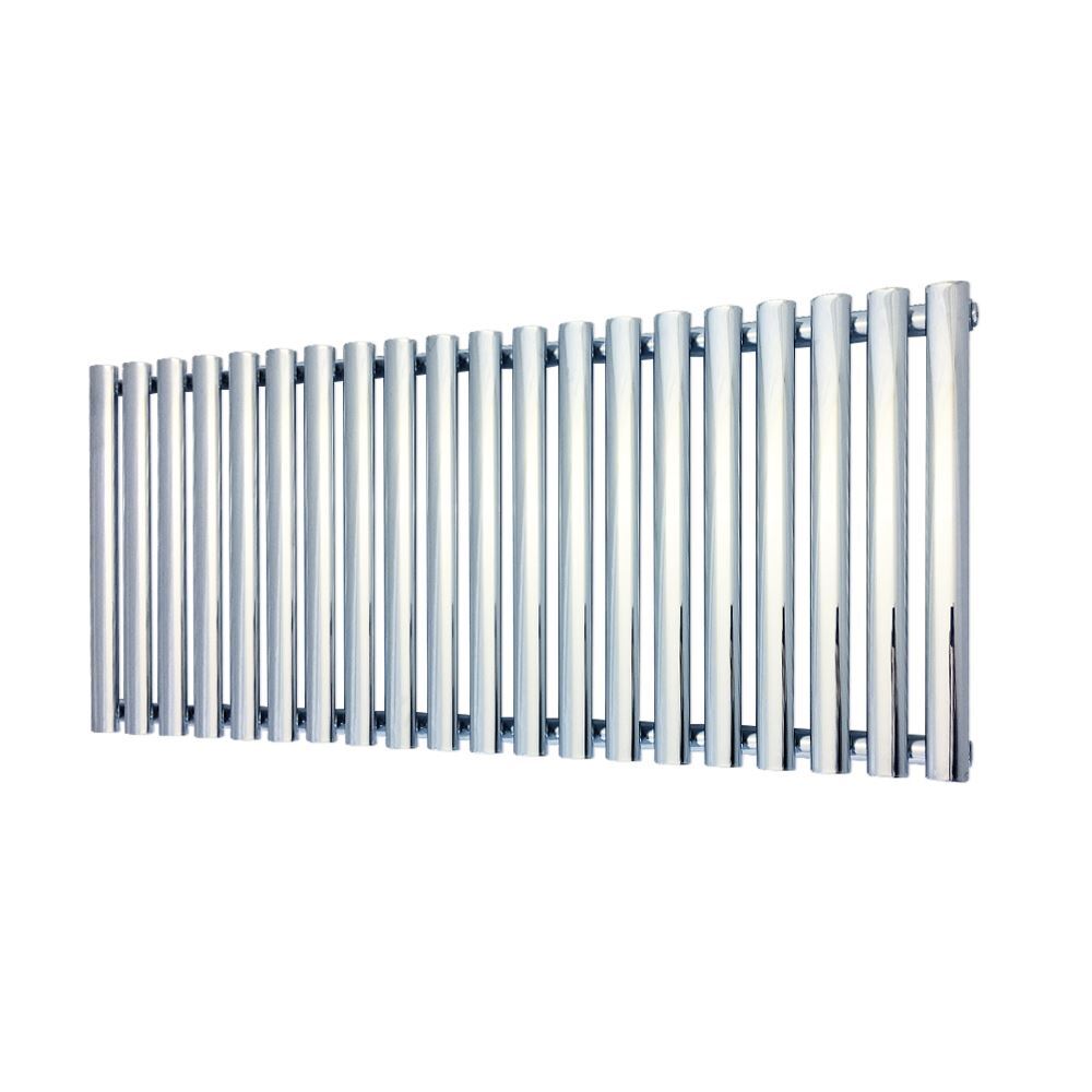 Oval Tube Designer Radiator Chrome Horizontal Heater 1380mm x 500mm Queen