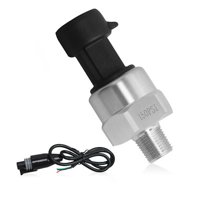 1/8''NPT Thread Pressure Sensor 150PSI 5V DC for Oil Fuel Gas Tank Air Pressure