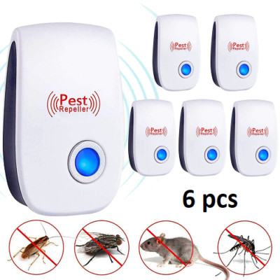 6Pcs Ultrasonic Pest Repeller Control Electronic Repellent Mice Bug Rat Reject