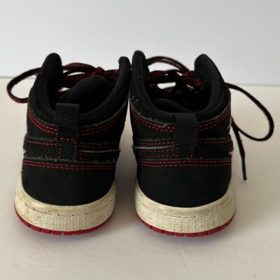 jordan 1 mid fearless black and red