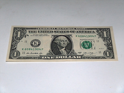 2013 $1 Dollar Bill US Note Early 20 Century Date 6084 1904 Fancy