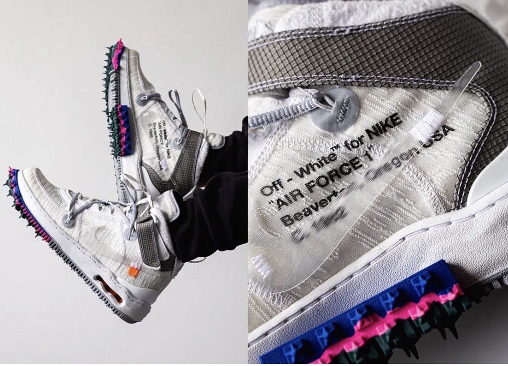 OFF WHITE X NIKE Nike Air Force 1 MID SP x bianco sporco 2022 D06290 100 nuove con scatola taglia 9 5