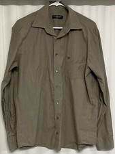 Casa Moda Long Sleeve Button Up Shirt Men s Medium Beige