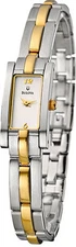 Bulova 98T60 Women's Gold & Silver Tone Stainless Steel White Dial Watch