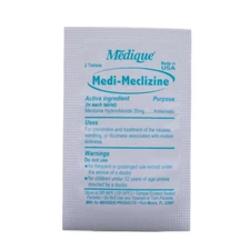 Medique -Medi-Meclizine Motion Sickness Relief # 47933, 2 Pills per Packets