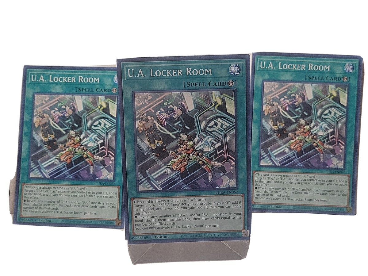 U.A. Locker Room PHRA-EN062 3X X3 Yugioh Phantom Rage 1st Edition New Spell