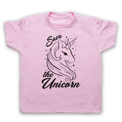 SAVE THE UNICORN MYTHICAL CREATURE PARODIE LUSTIG NIEDLICH KINDER KINDER T-SHIRT
