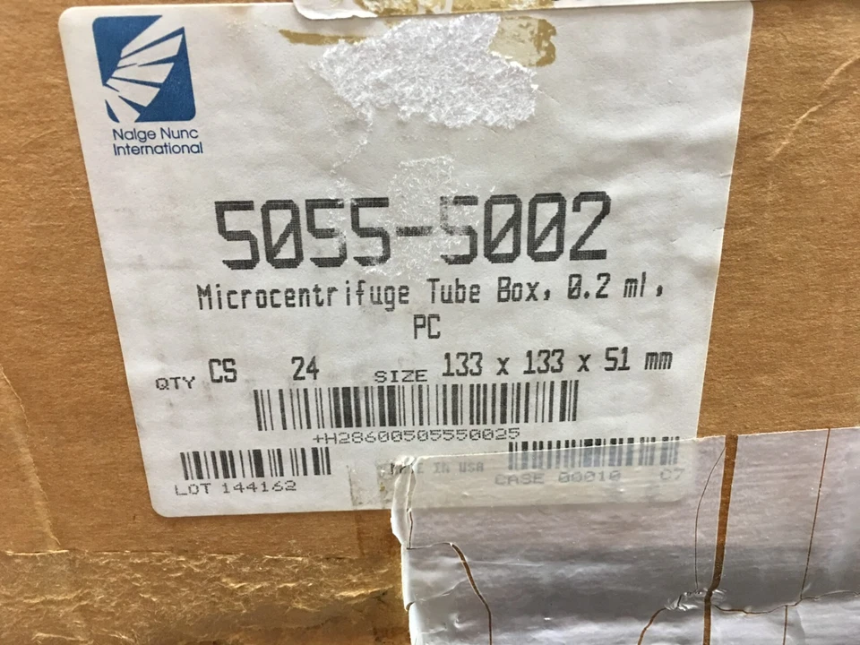 Thermo Fisher NALGENE REF 5055-5002 Microcentrífuga Tubo Caja 0.2mL 133x133x51mm Foto 3 de 4