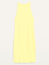 Old Navy Women's Fitted Sleeveless Rib-Knit Mini Dress Yellow Size XS Small $30