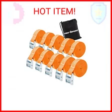 Cartman 1" x 12'Lashing Straps Cargo Tie-Down Strap Up to 600lbs, 10pk in Carry 
