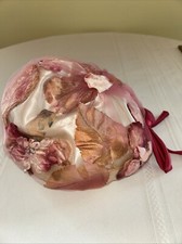 Vintage Union-Made Floral Pillbox Hat With Silk Mesh Details Grannycore