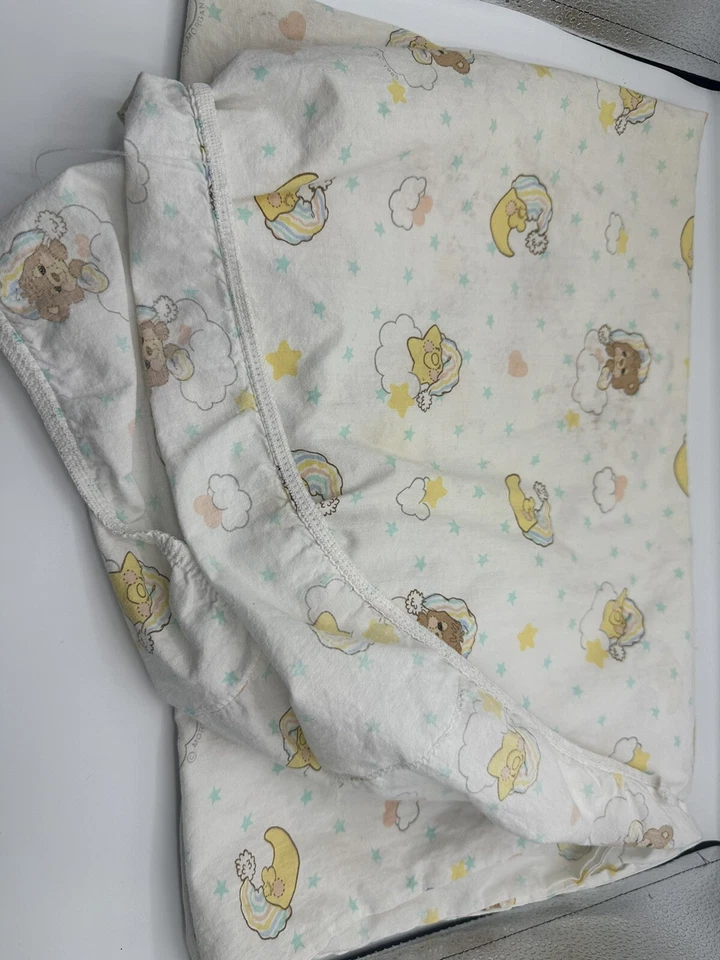 Oso de peluche Morgan Inc sábana ajustable para cuna ropa de cama para bebé 1985 Foto 3 de 4