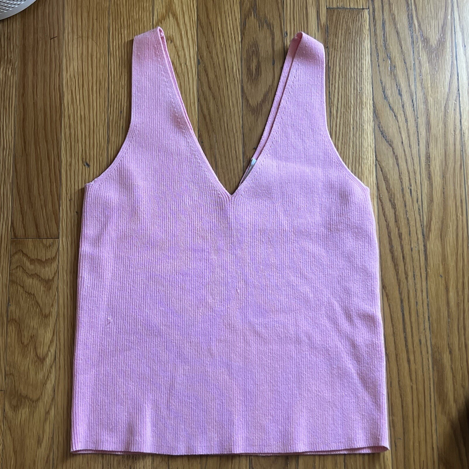 ALTRA Top Los Angeles Atelier Other Stories donna grande maglia rosa collo a V