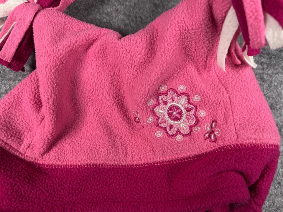 The Children's Place Gorro Toque Juvenil 3T-4T Rosa Floral Tejido Poliéster Pompones Foto 3 de 4