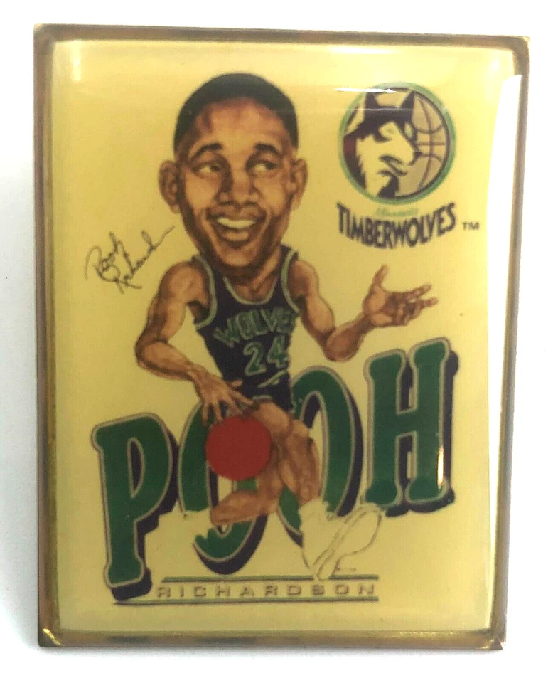 (6)x Pooh Richardson Minnesota Timberwolves Basketball 1991-92 Pin Pinback Lot - Image 2 of 3