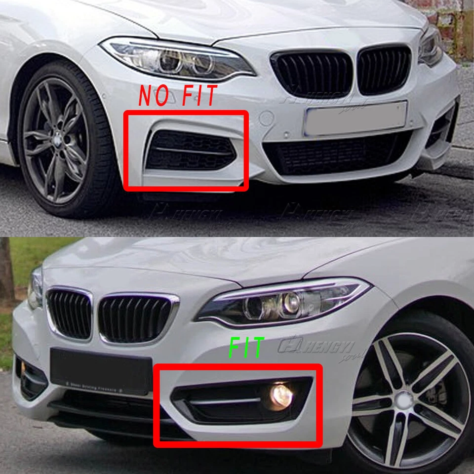 Alerón difusor labial divisor delantero negro brillante para BMW Serie 2 F22 F23 14-2019 Foto 2 de 4