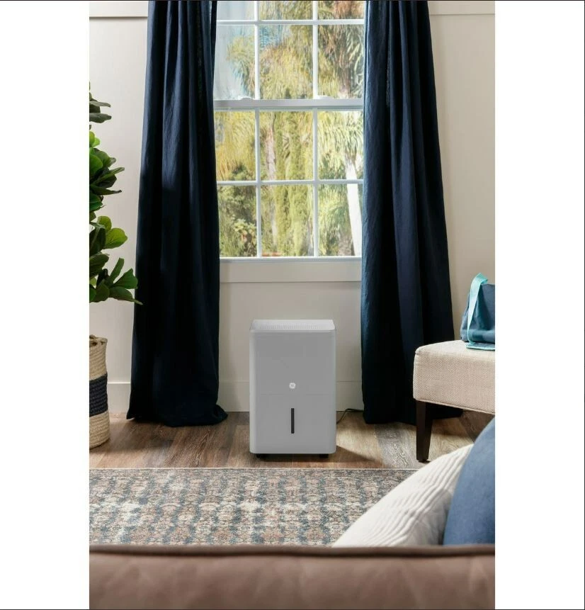 Портативный осушитель GE® 50 пинт с умной сушкой для влажных помещений ADHL50LBQ1 серый - Изображение 2 из 4