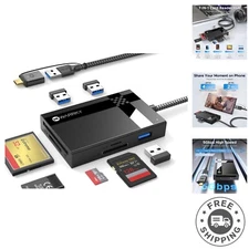 Super Speed 7-in-1 Card Reader Hub for SD, microSD & More with LED Indicators