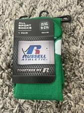 Russell Athletic Youth Size 9-2 1/2 Green 1 Pair Sock