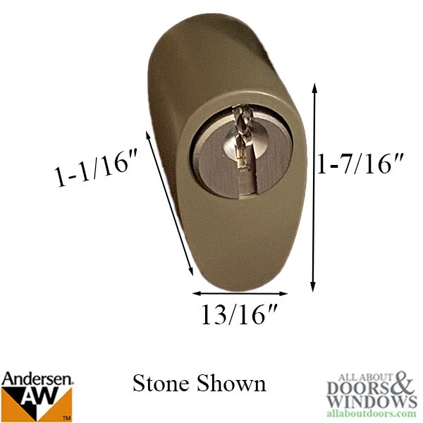 Andersen Tribeca 钥匙缸 适用于双门 法式木门 门锁 — 第 3/3 张图片